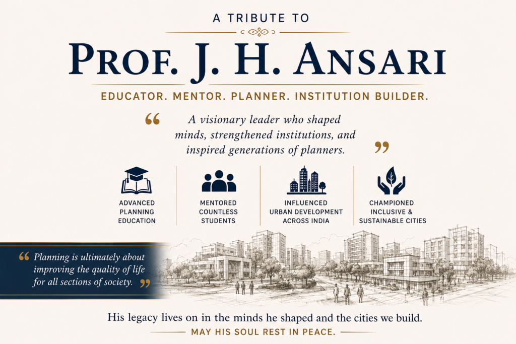 Prof. J.H. Ansari, former Director of SPA Delhi and noted urban planning educator