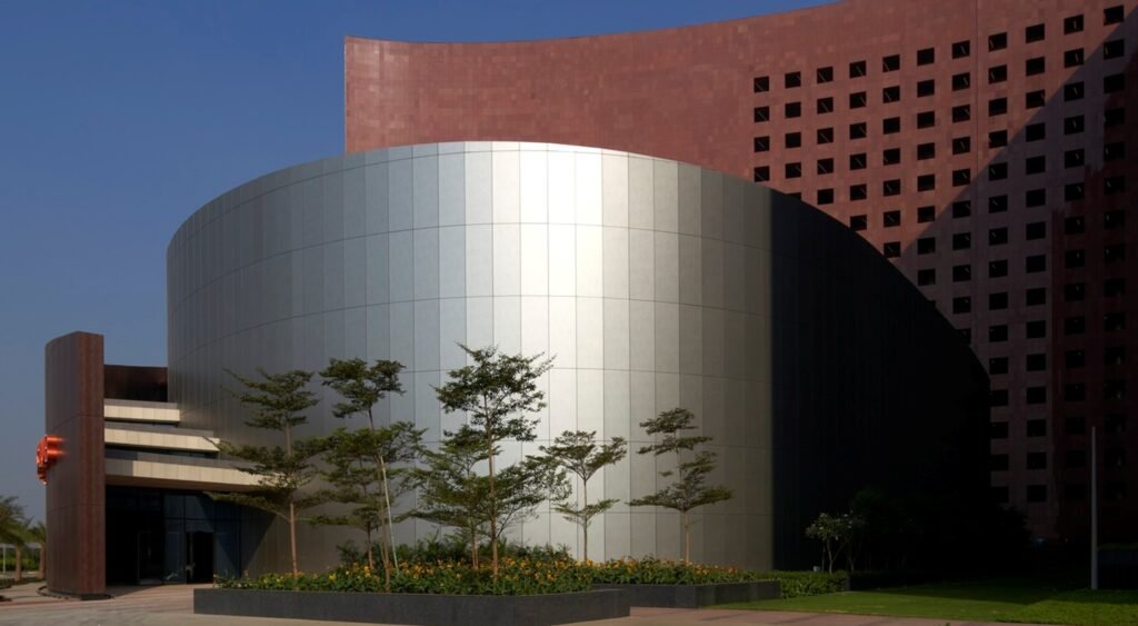 Exterior view of Diamond Club building at Surat Diamond Bourse