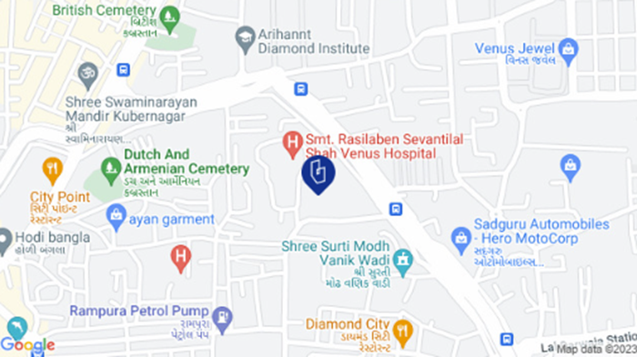 Location map of Surat Diamond Bourse in Surat Gujarat