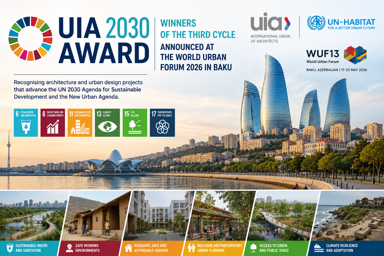 UIA 2030 Award – Winners of the Third Cycle Announced at the World Urban Forum in Baku