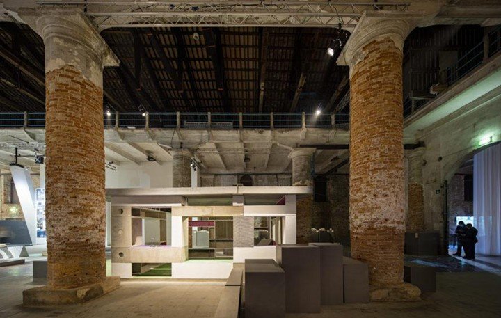 Exhibition installation of Wall House One to One displayed at Venice Architecture Biennale