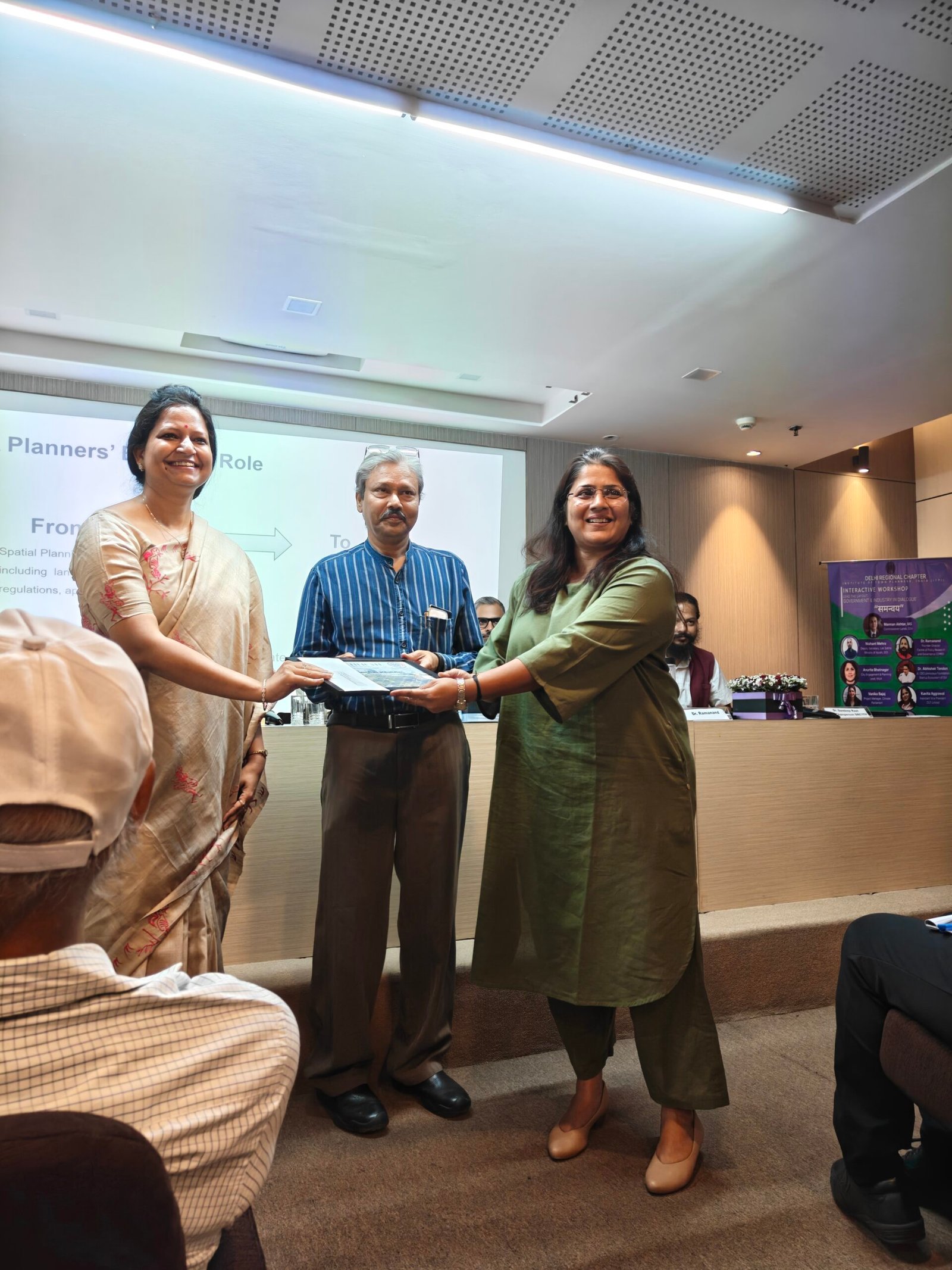 Certificate of Recognition being presented during the Samnvay Workshop organized by the ITPI Delhi Regional Chapter in New Delhi.