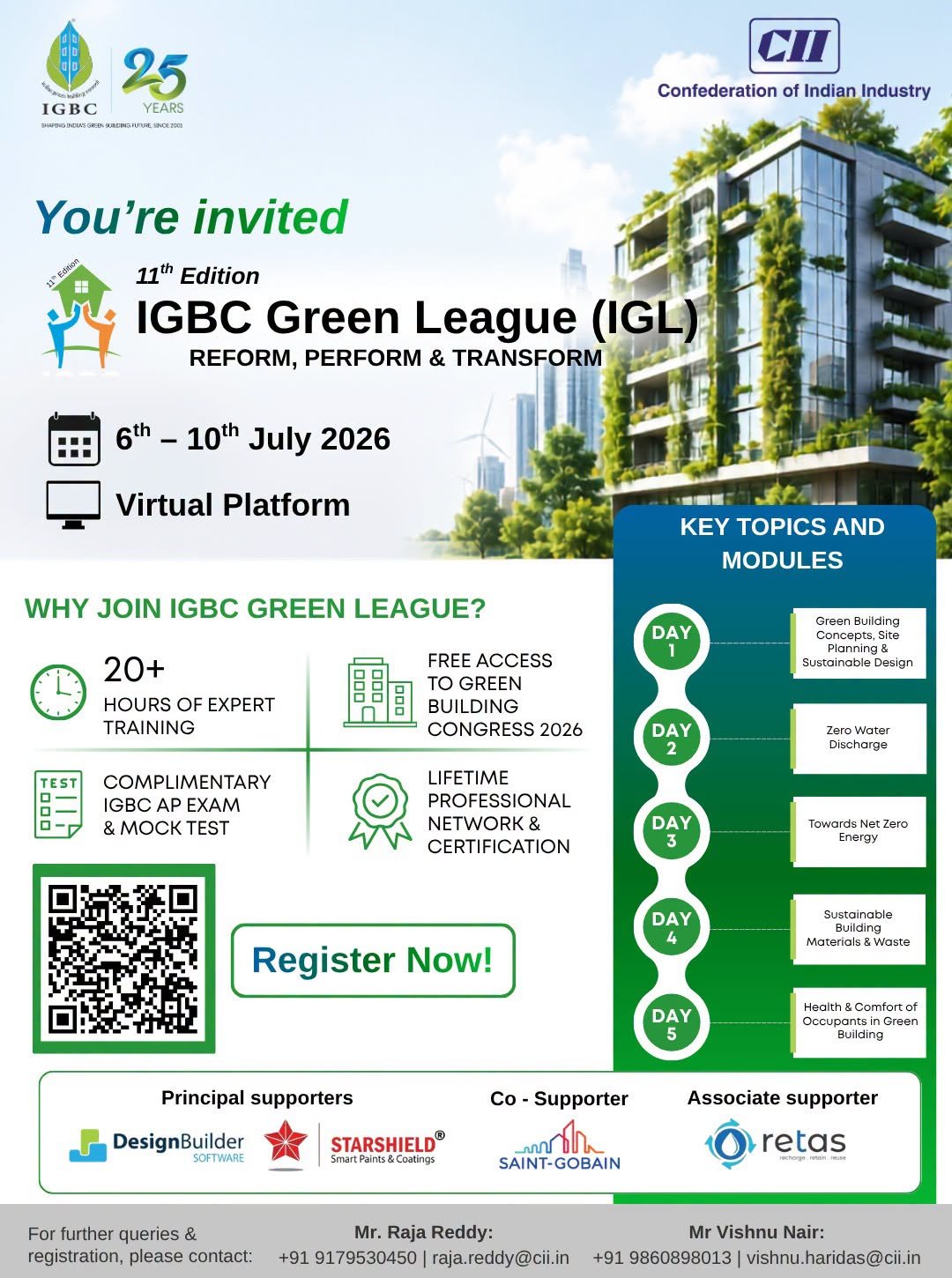 IGBC Green League 2026 Registrations Open for Five-Day Virtual Sustainability Training Programme