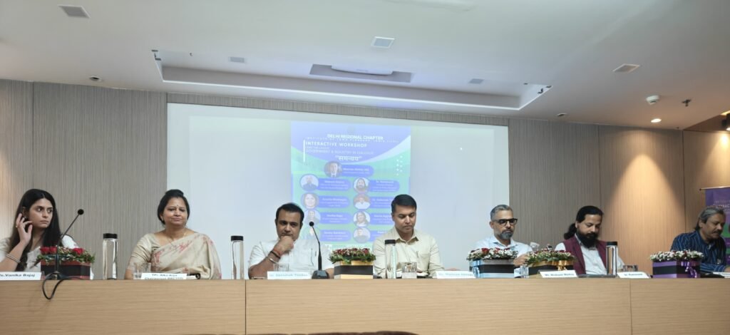 Panel discussion during the ITPI Delhi Regional Chapter’s समन्वय Workshop on government-industry collaboration in urban planning.