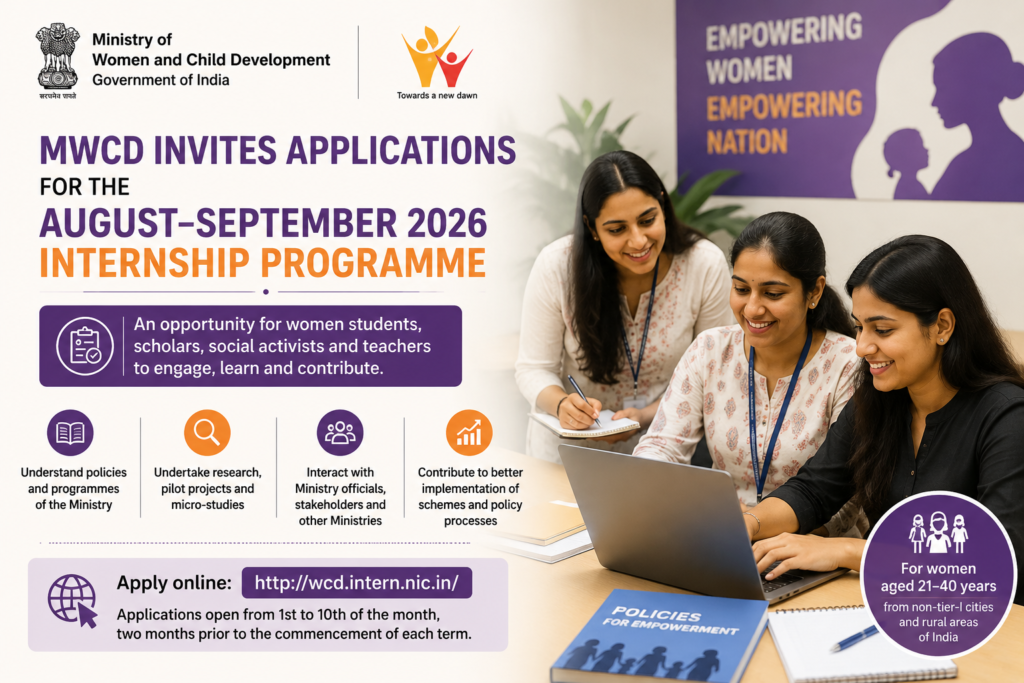 Women students participating in the Ministry of Women and Child Development (MWCD) Internship Programme 2026