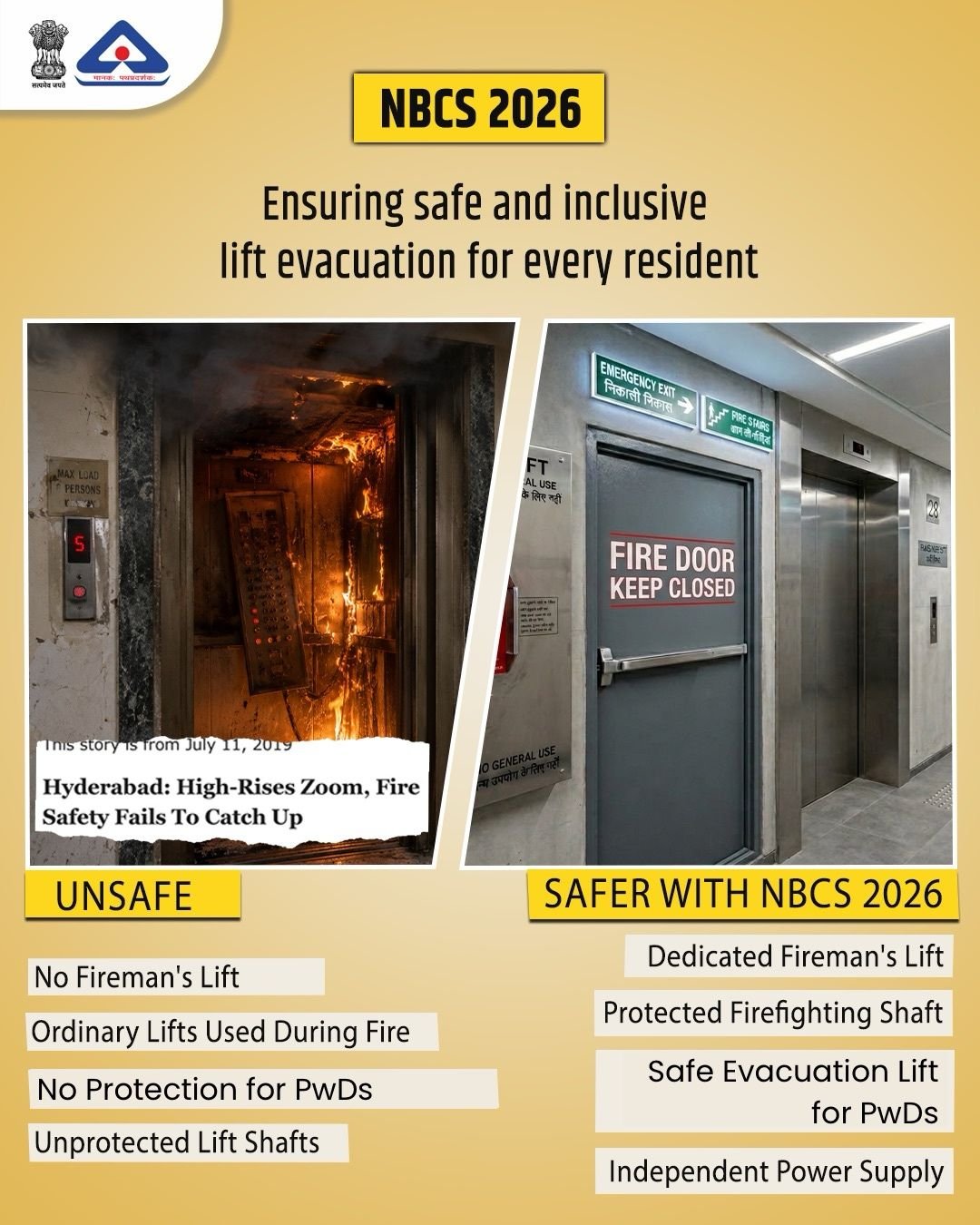NBCS 2026 Introduces Enhanced Fire Safety and Inclusive Lift Evacuation Standards for High-Rise Buildings