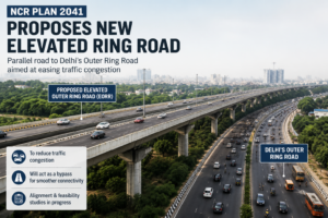 NCR Plan 2041 proposes an Elevated Outer Ring Road parallel to Delhi's Outer Ring Road to reduce traffic congestion and improve connectivity.