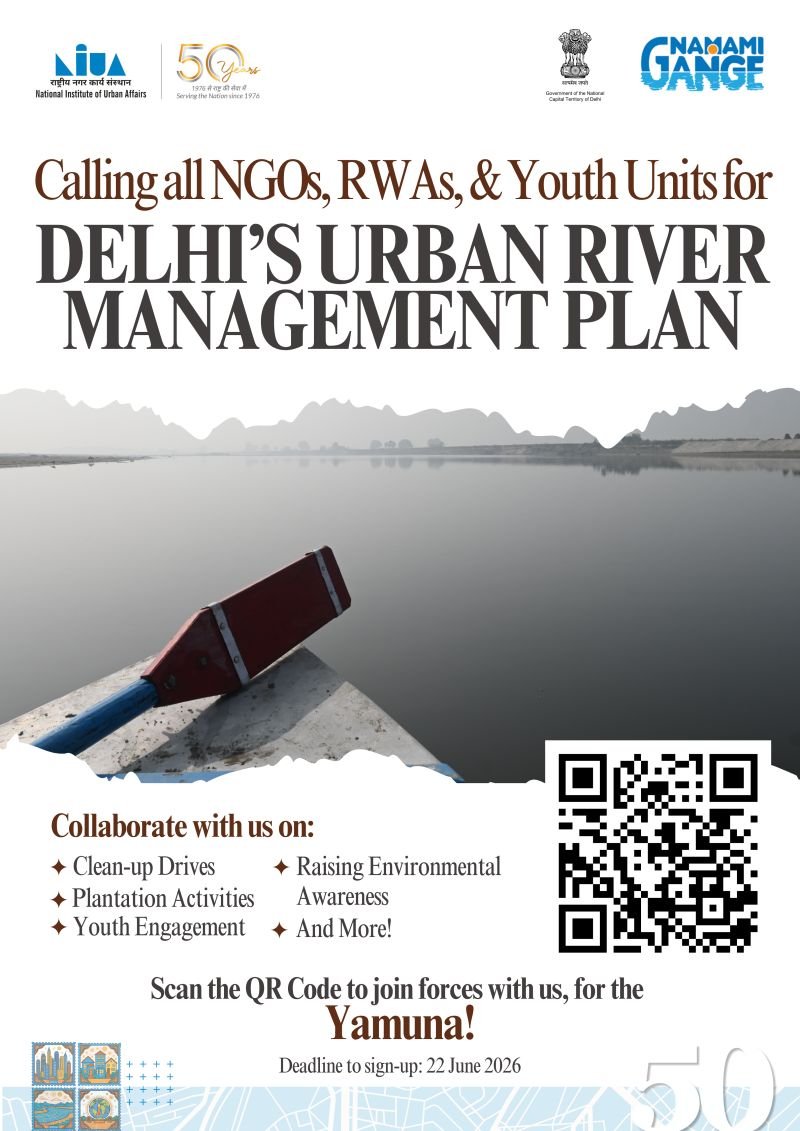 NIUA Invites NGOs, RWAs and Youth Groups for Delhi Urban River Management Plan