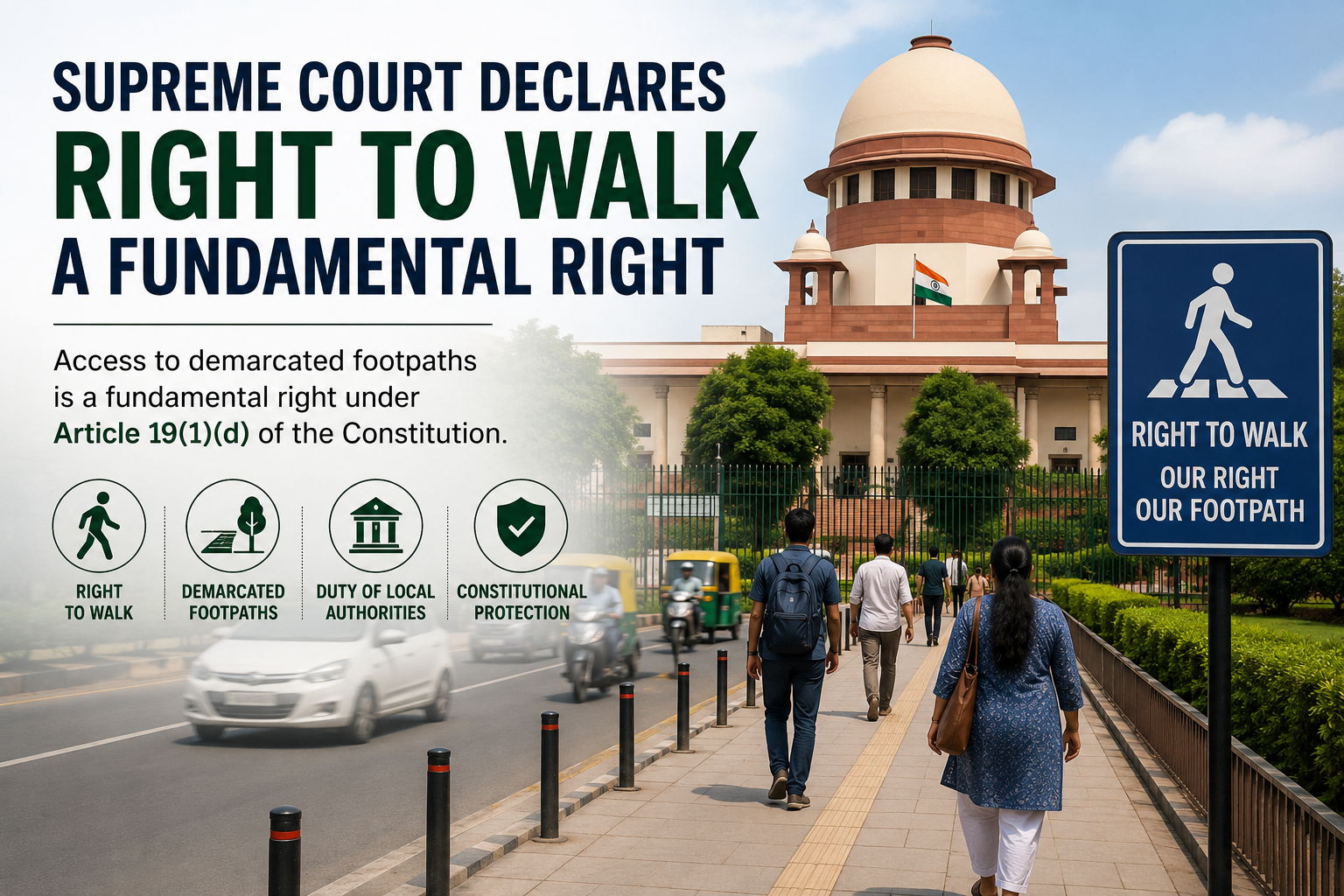 Supreme Court Declares Right to Walk a Fundamental Right, Recognises Right to Demarcated Footpaths