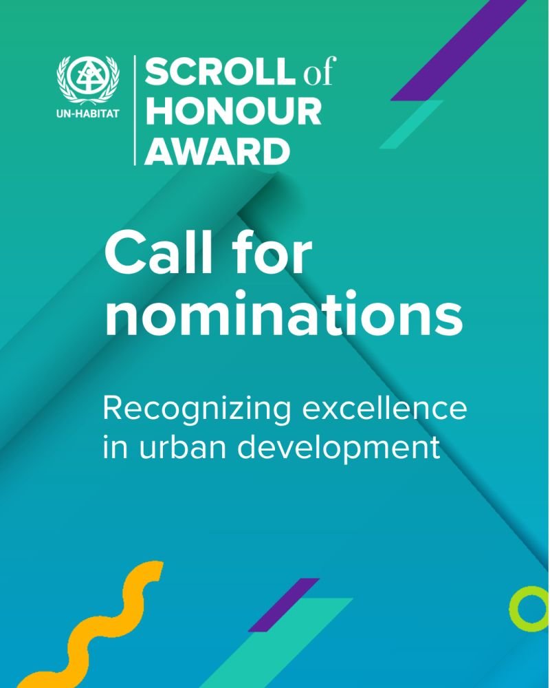 UN-Habitat Opens Nominations for 2026 Scroll of Honour Award Recognizing Excellence in Urban Development