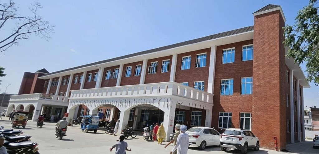 Expansion of Civil Hospital building at Dhuri in Sangrur district, Punjab designed as a modern public healthcare infrastructure project.