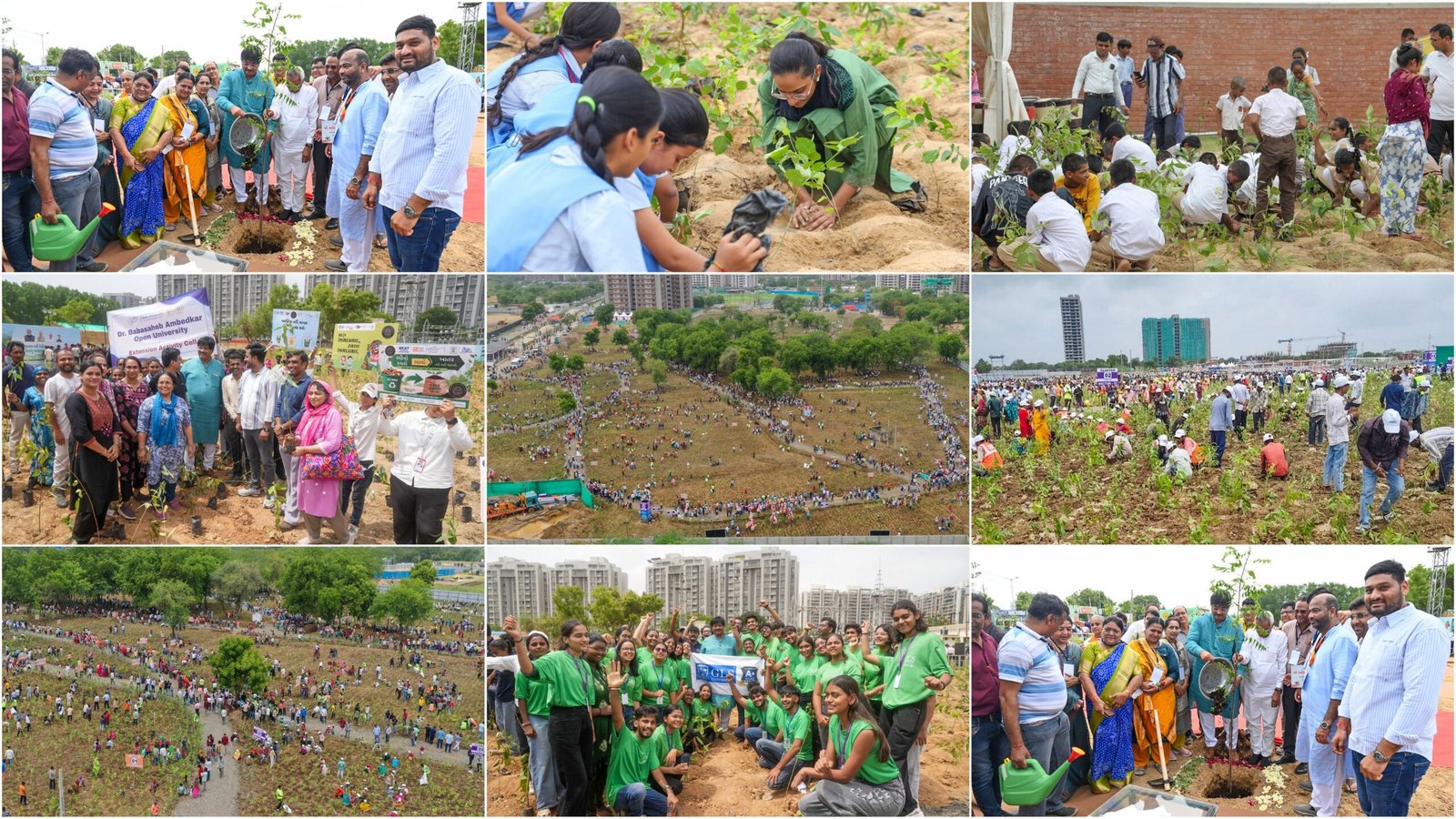 Ahmedabad Creates Guinness World Record with 3.61 Lakh Miyawaki Saplings Planted in One Hour