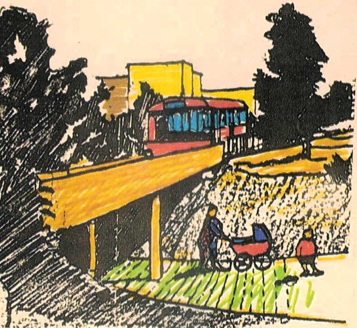 Pedestrian, green linkages and cycle tracks have been planned with underpasses by raising metalled roads by 3 to 4 metres for their safety and uninterrupted flow.