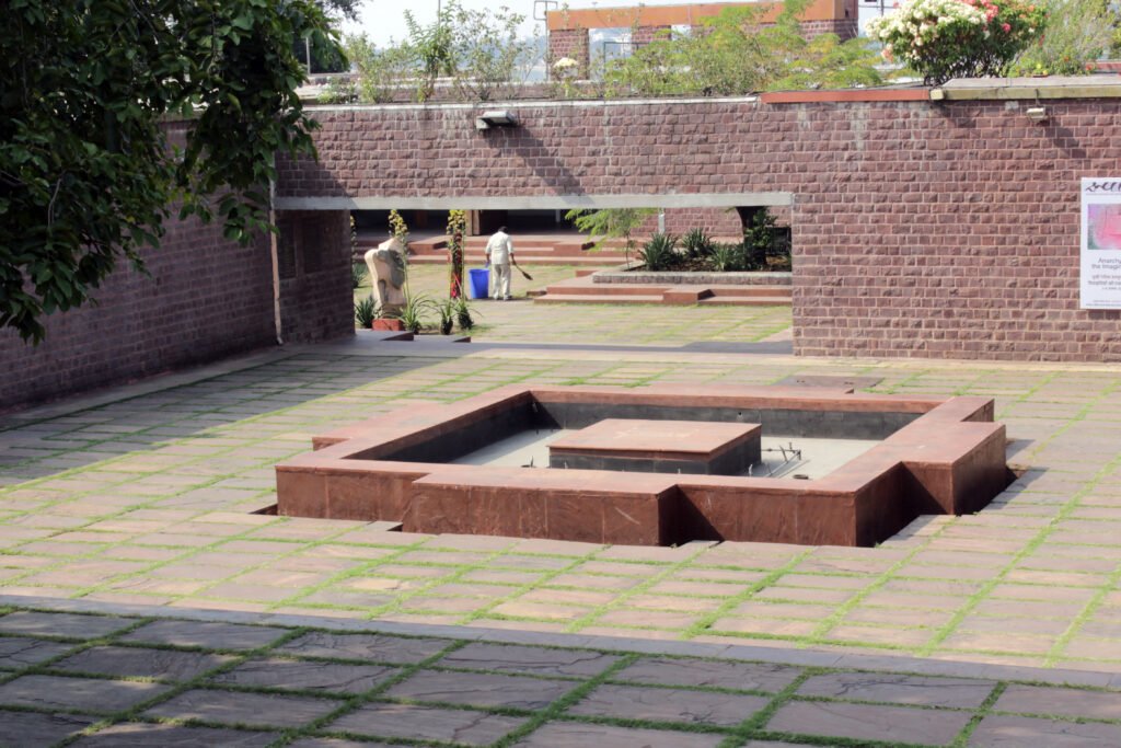 Bharat Bhavan in Bhopal designed by Charles Correa, showcasing landscape-integrated architecture and public cultural spaces.