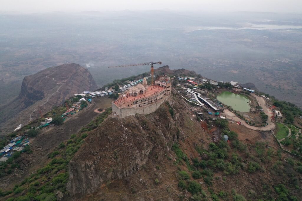 Newly redeveloped Mahakali Temple complex at UNESCO World Heritage Site Pavagadh under Gujarat's ₹359 crore pilgrimage master plan.