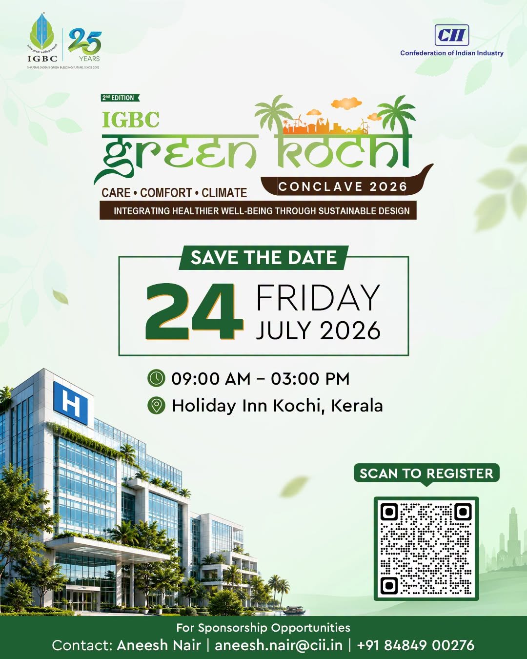 IGBC Green Kochi Conclave 2026 to Spotlight Sustainable Healthcare and Climate-Resilient Design on July 24