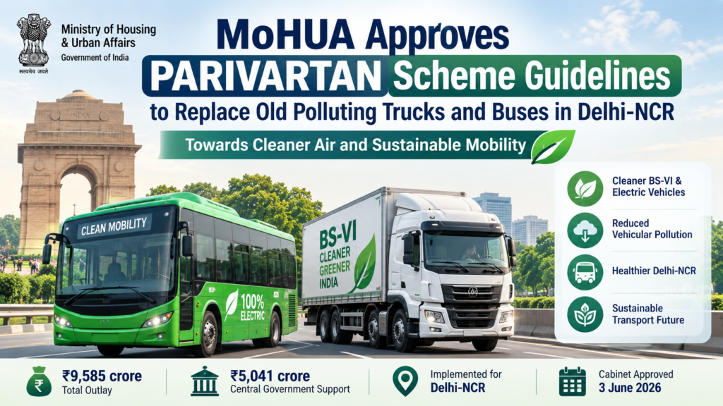 PARIVARTAN Scheme launched to replace old trucks and buses with BS-VI and electric vehicles in Delhi-NCR