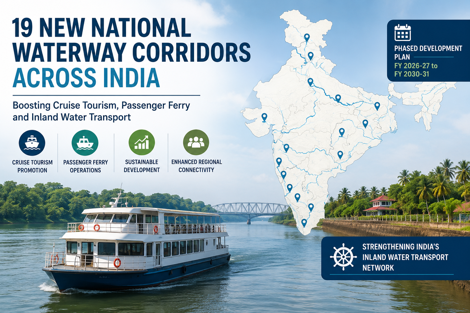 Government Identifies 19 New National Waterway Corridors for Cruise Tourism and Passenger Ferry Operations
