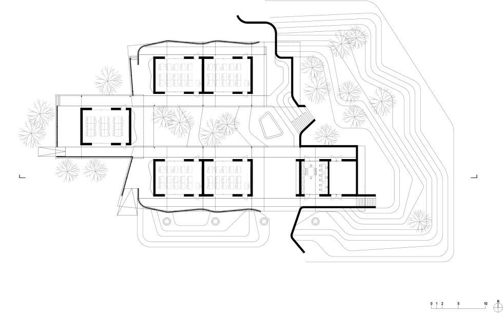 Site plan of Burkina Institute of Technology by Kéré Architecture