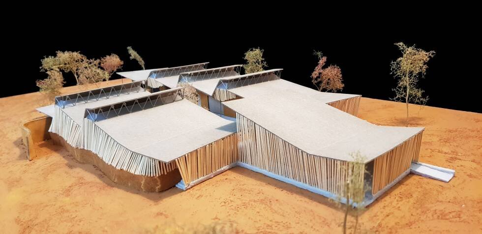 Architectural model of Burkina Institute of Technology by Kéré Architecture