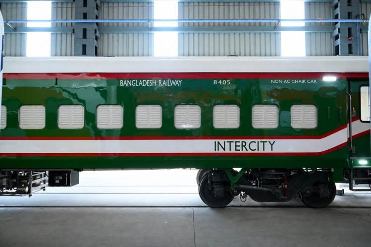 Bangladesh Railway LHB non-AC chair car manufactured by RCF Kapurthala