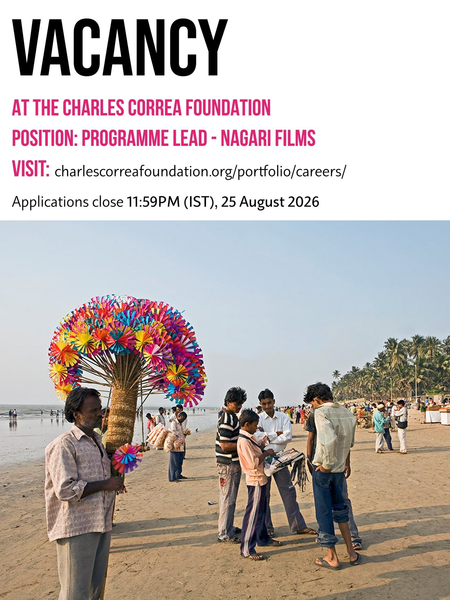Programme Lead – Nagari Films: Charles Correa Foundation Invites Applications