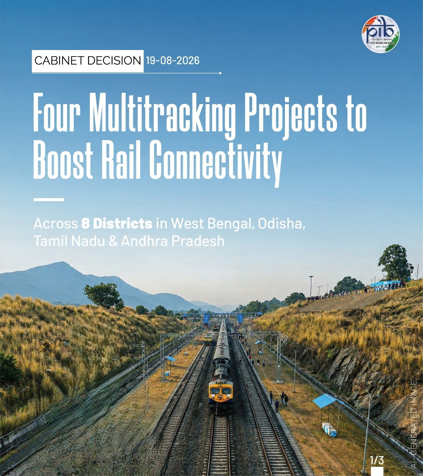 Cabinet Approves Four Railway Multitracking Projects Worth ₹9,450 Crore Across Four States