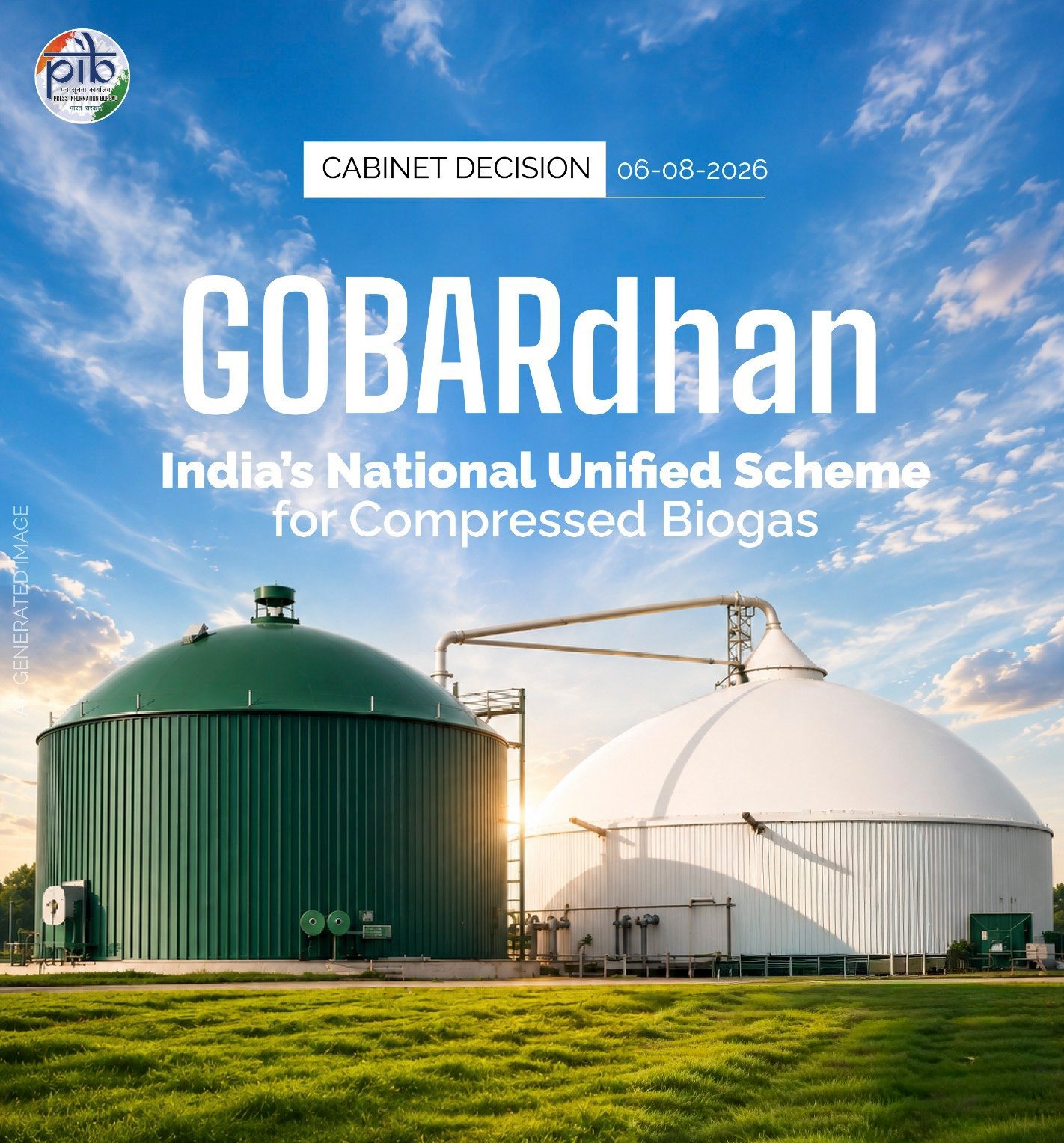 Cabinet Approves ₹23,731 Crore GOBARdhan Scheme to Scale Up India’s Compressed Biogas Economy