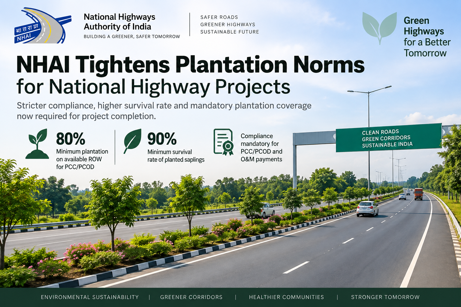 NHAI Tightens Plantation Compliance Norms for National Highway Project Completion