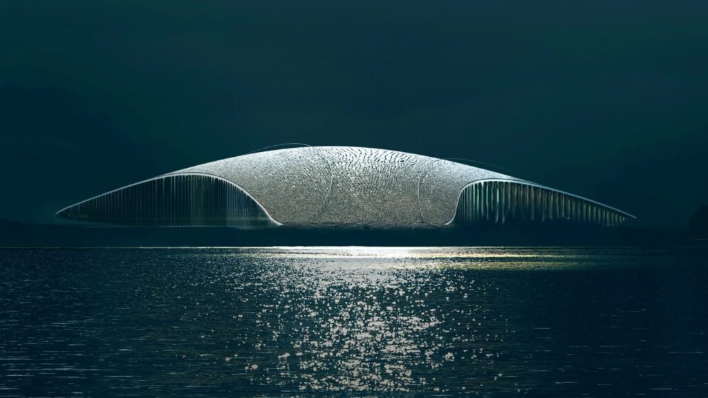 The Whale museum in Andenes, Norway designed by Dorte Mandrup overlooking the Norwegian Sea
