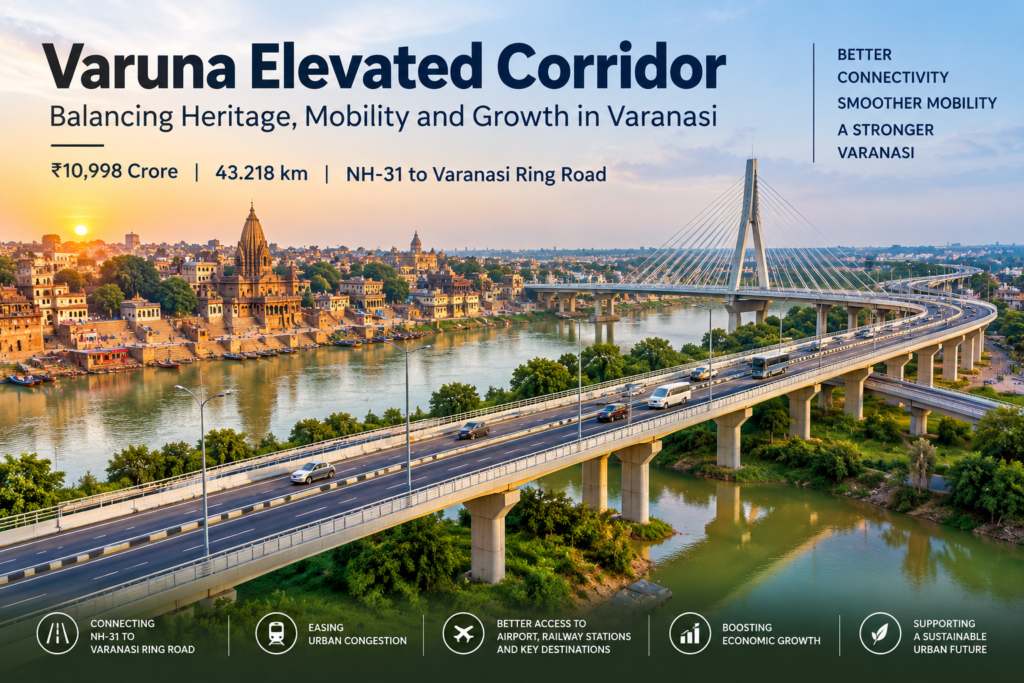 Varuna Elevated Corridor project along the Varuna River in Varanasi