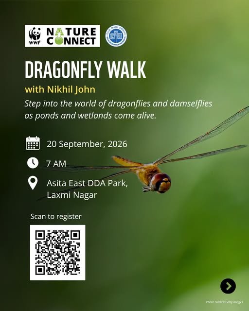 Dragonfly Walk organised by WWF India and DDA at Asita East DDA Park Delhi
